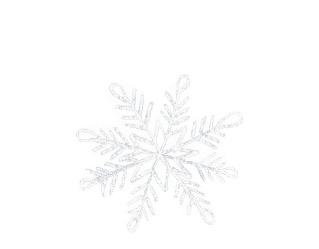 白色手绘雪花素材