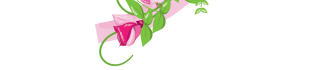 红色数字花朵素材