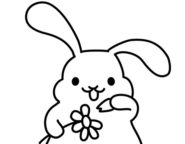 白色小兔子素材
