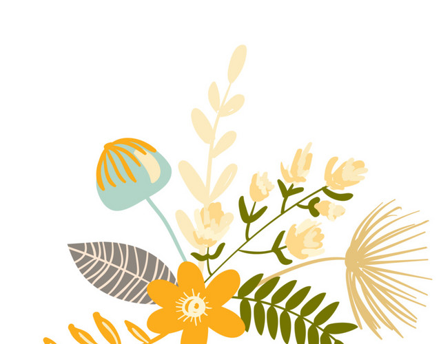 黄色小草小花素材