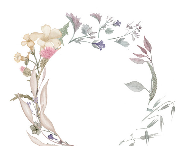 白色花圈素材