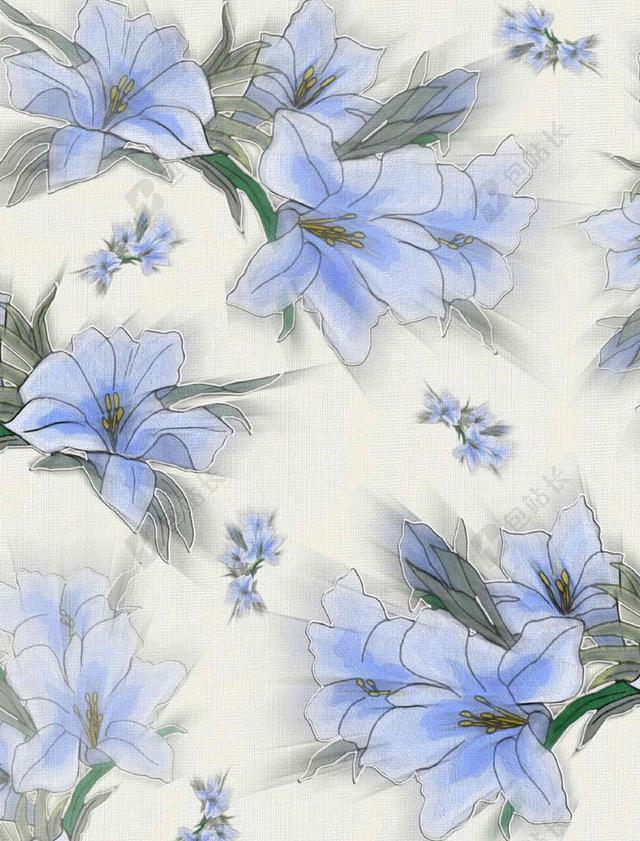 文具 蓝色 鲜花 背景 模板 设计 花的