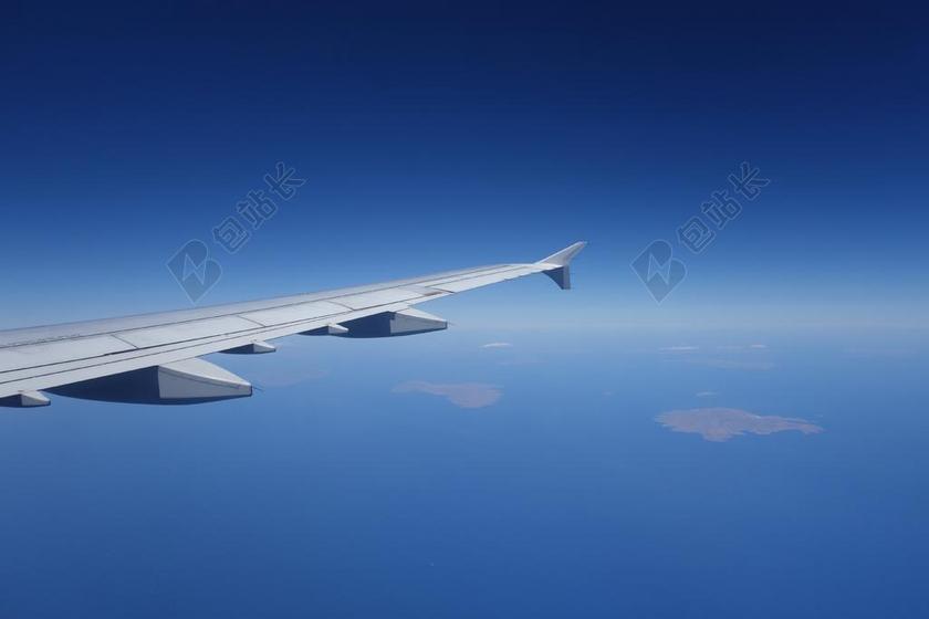旅游天空飞机窗外的景色背景图片