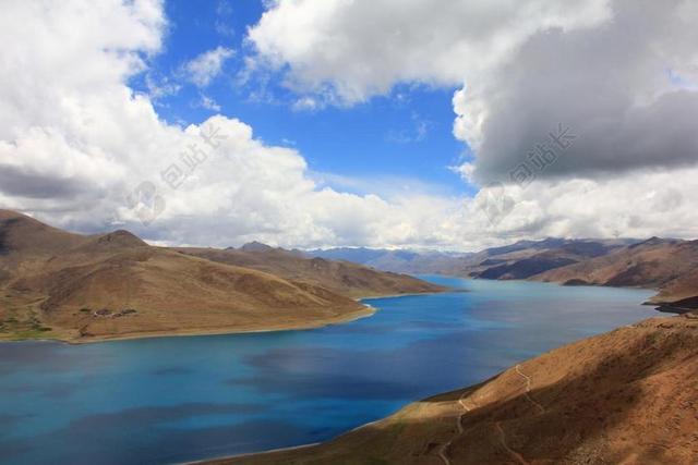 旅游清新西藏景色背景图片