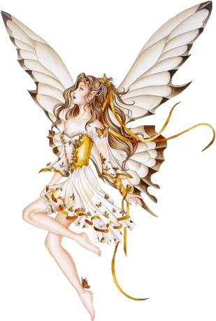 白色卡通唯美精灵素材