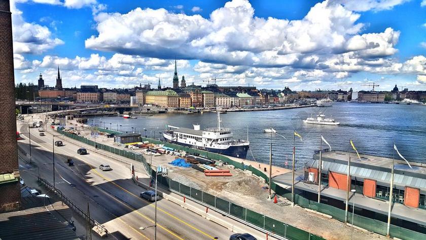 瑞典 斯德哥尔摩 镇 水 船 路 老镇 夏天  海