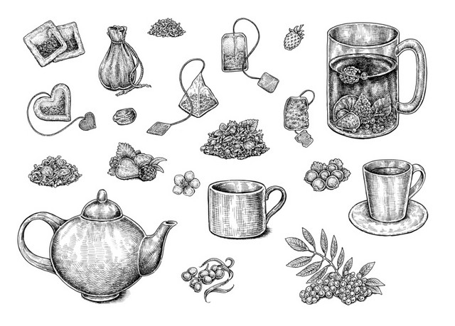 手绘茶具