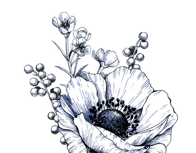 手绘花朵
