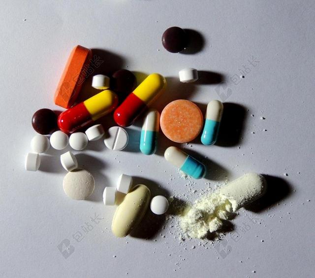 彩色医疗纹理彩色的药丸背景图片