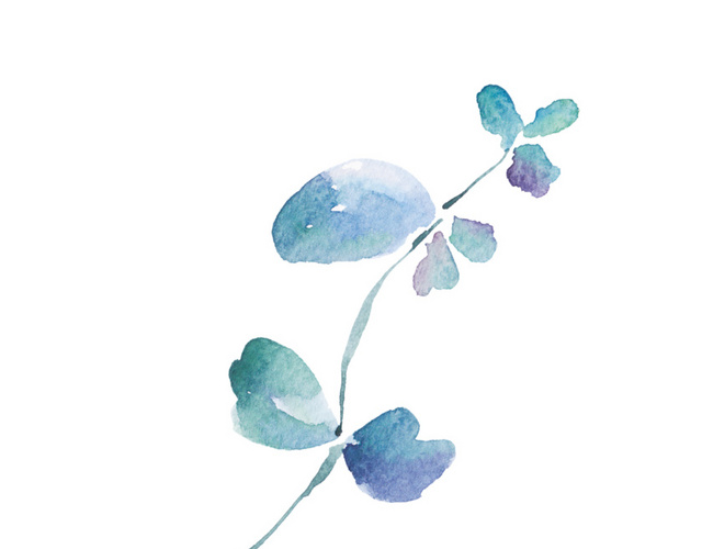 手绘花草素材矢量素材