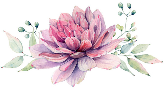 手绘卡通花朵素材