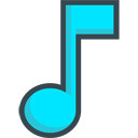 蓝色音乐符号标志素材