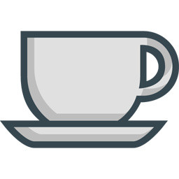 灰色茶杯标志素材