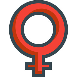 红色女性标志素材