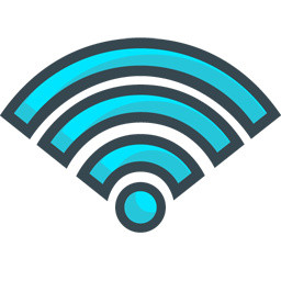 蓝色WIFI信号标志素材