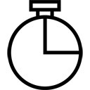 黑色线条计时器卡通扁平图标