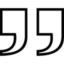 黑色线条引号扁平图标素材