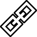黑色线条链接卡通扁平图标