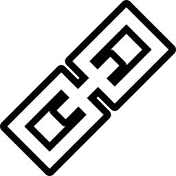黑色线条链接卡通扁平图标