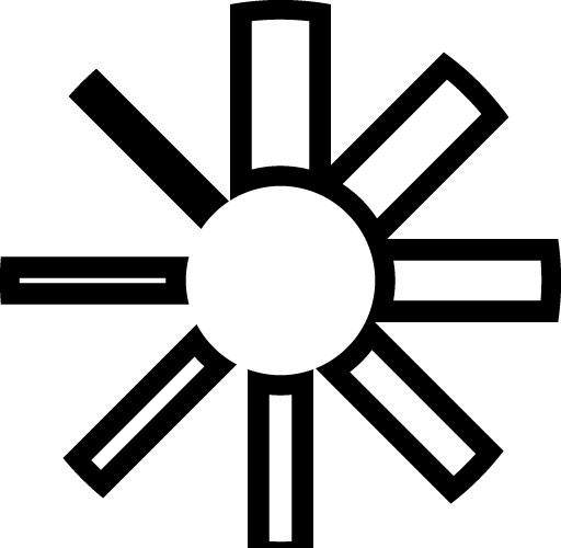 黑色手绘图标太阳素材