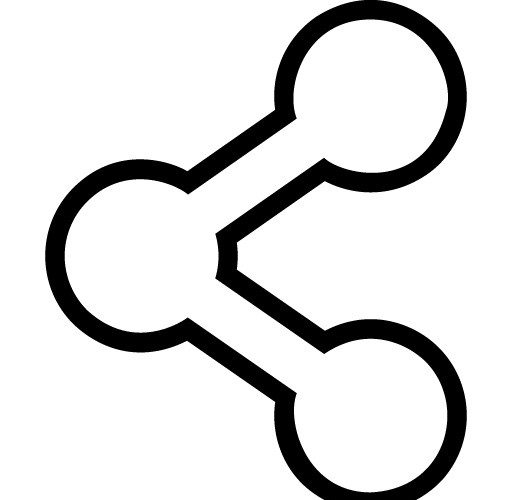 黑色手绘图标分子架素材