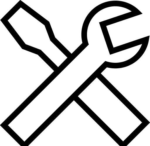 黑色手绘图标工具素材