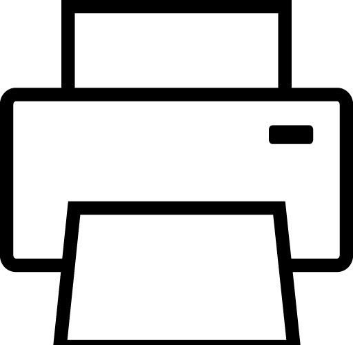 黑色手绘图标打印机素材