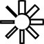 黑色手绘图标太阳素材