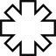 黑色手绘图标米字素材
