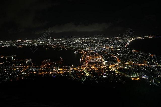 摄影清新城市夜景背景图片