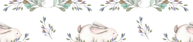 手绘水彩插画兔子背景素材