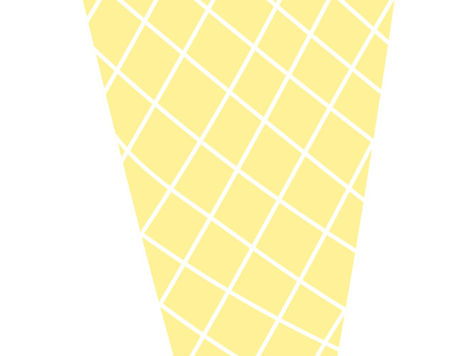 黄色甜筒卡通插画素材