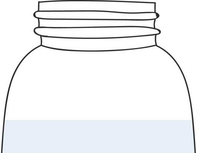 蓝色卡通水瓶插画素材