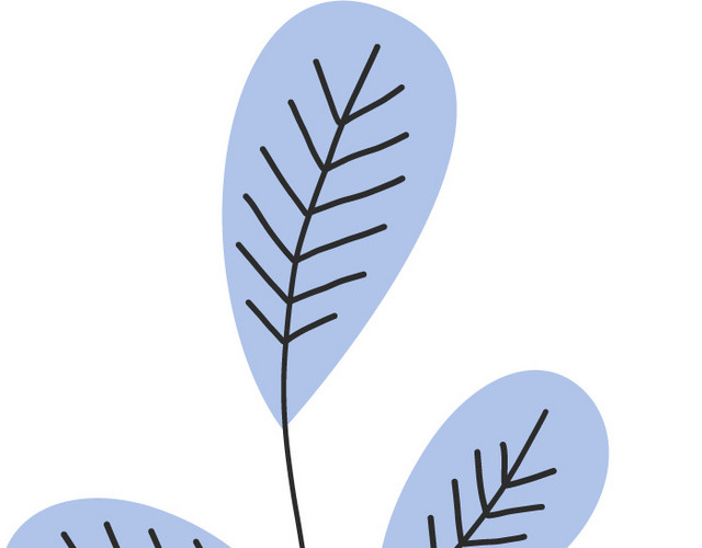 彩色卡通植物花朵扁平插画素材