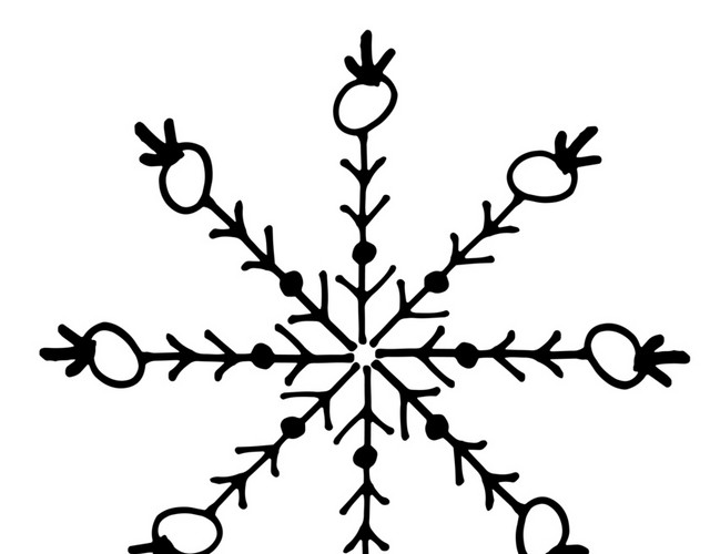 精美的雪花矢量元素