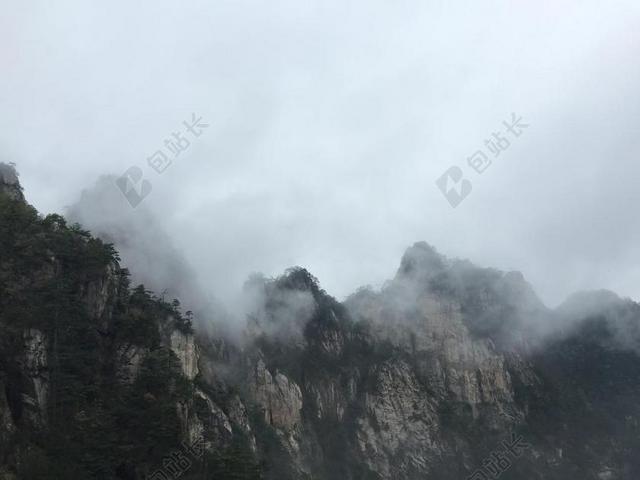 大明山 云雾 浙西 山 日照 山东 中国 多雾路段 清晨