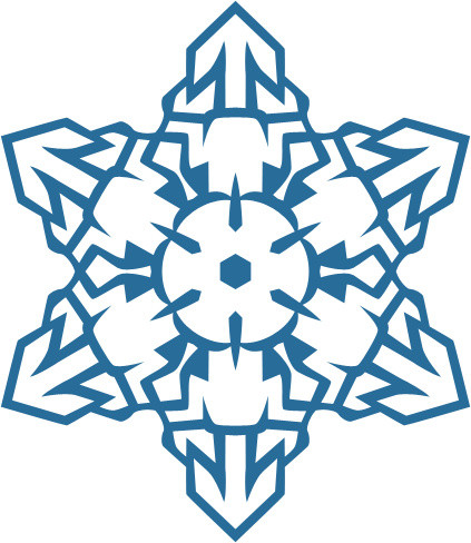 雪花形状矢量图