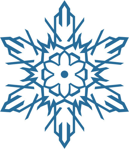 雪花形状矢量图