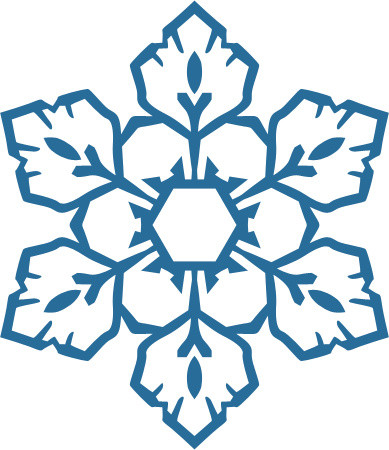 雪花形状矢量图