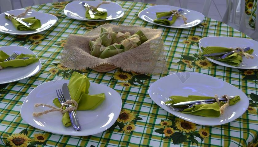 餐饮简约现代风格装饰餐具宣传背景图片