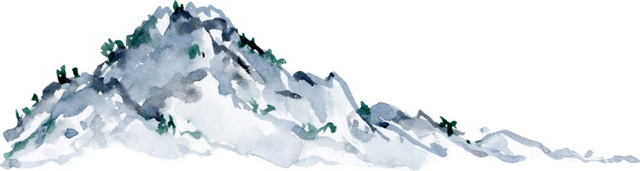 手绘山川矢量元素
