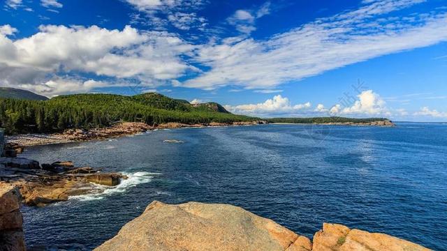 海岸 岩 海洋 景观 水 树 景区 海岸线 浪漫 海景
