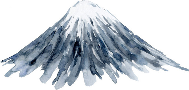 手绘山川矢量元素