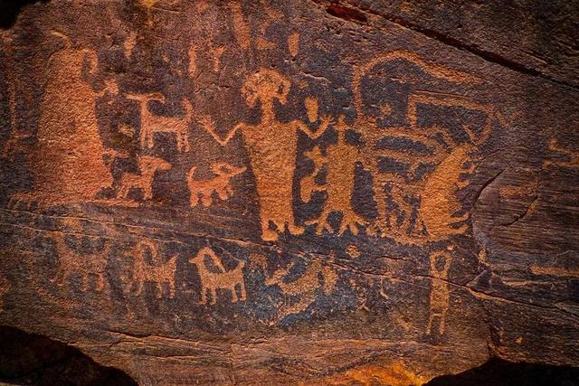 印度艺术 PETROGLYPH 美洲原住民 古代 考古学 砂岩