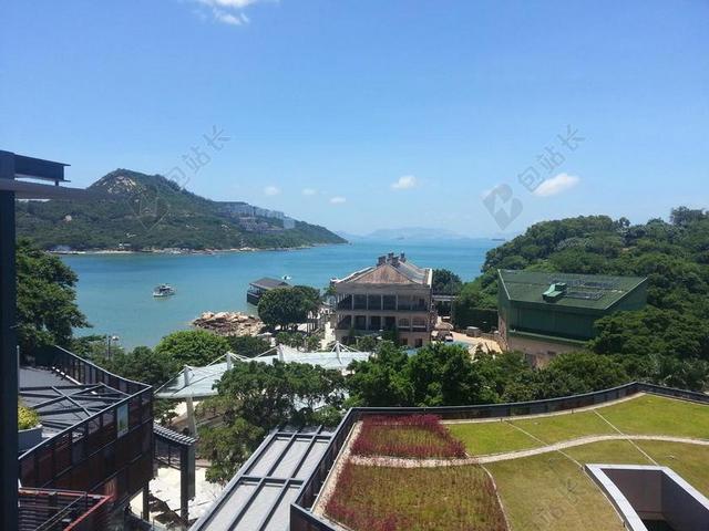 赤柱 香港 海景房 天空 蓝色 太阳 阳光 端口