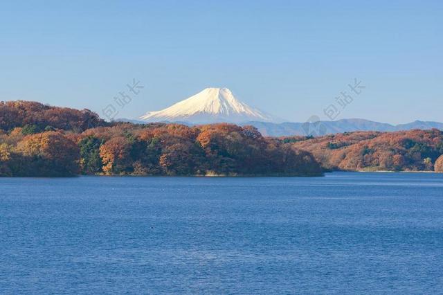 摄影清新富士山日本背景图片