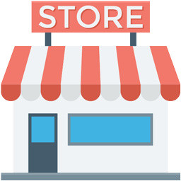 白色手绘新店子素材