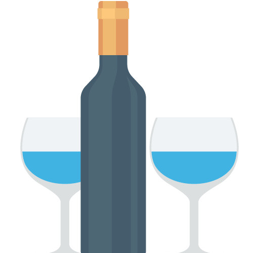 黑色酒瓶酒杯素材