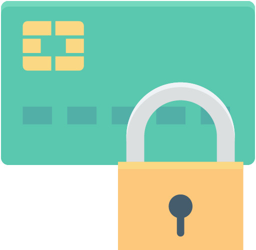 金色金锁信用卡素材