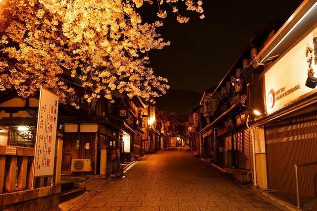 街 日本 城市 亚洲 旅行 现场 夜 光 路 京都 镇